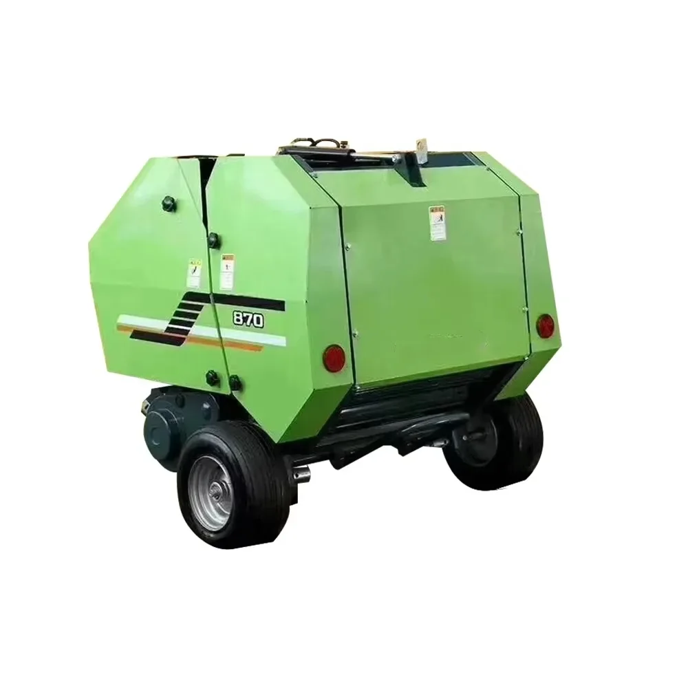 

Combination of baler and wrapping paper Mini hay baler