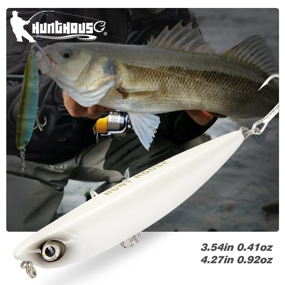 

Hunthouse D02 Sparrow Pencil Surface Fishing Lure Topwater Stickbaits 90mm 11.5g WTD Walk The Dog Bait Tackle For Bass LW519