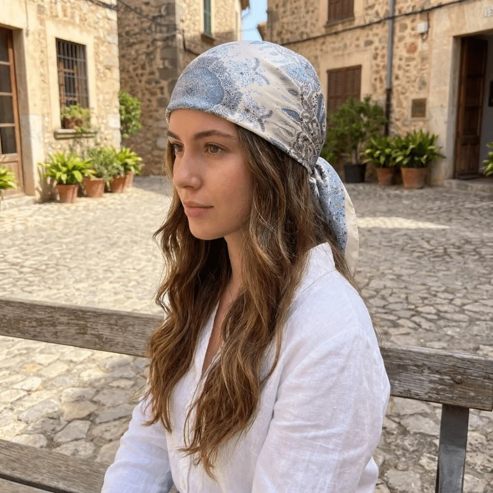 Bufanda elegante con estampado de formas geométricas, bufanda de seda de estilo coreano Hip Hop, bufanda para el pelo para chicas picantes, bufanda cuadrada pequeña, bufanda para la cintura