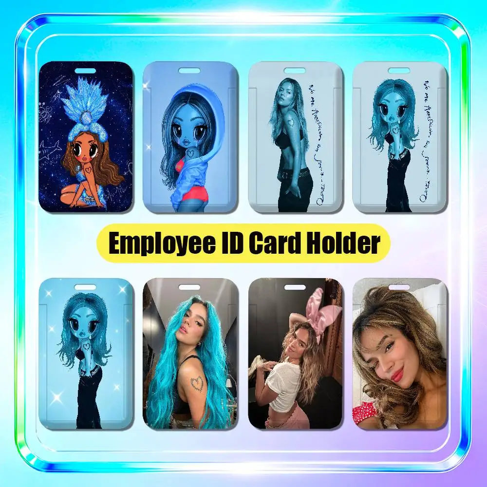 For No Me Arrepiento de Sentir Tanto Karol G Employee ID Card Holder Office Badge Student Bank Work Credit Holders Case Shell