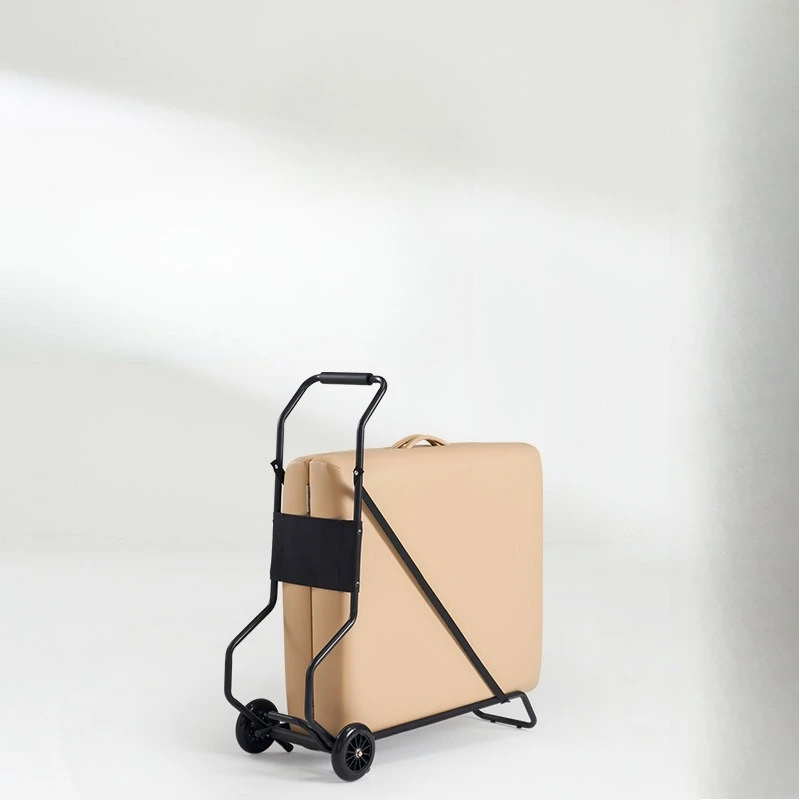 Folding massage table trolley, portable and smooth carbon steel folding frame Noiseless trolley