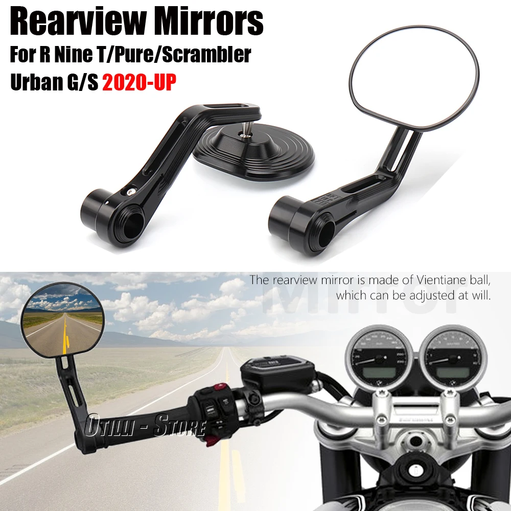 

New Rearview Mirror Aluminum Bar End Side Handlebar Rear View Mirrors For BMW RNINET Scrambler Rninet Pure R NINE T Urban G/S