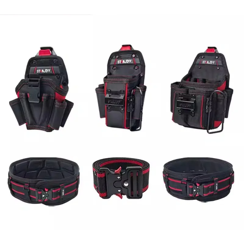 

Набор инструментов: Прочный поясной набор для электрика профессионального уровня, специальная поясная сумка для электрика, электрическая дрель.