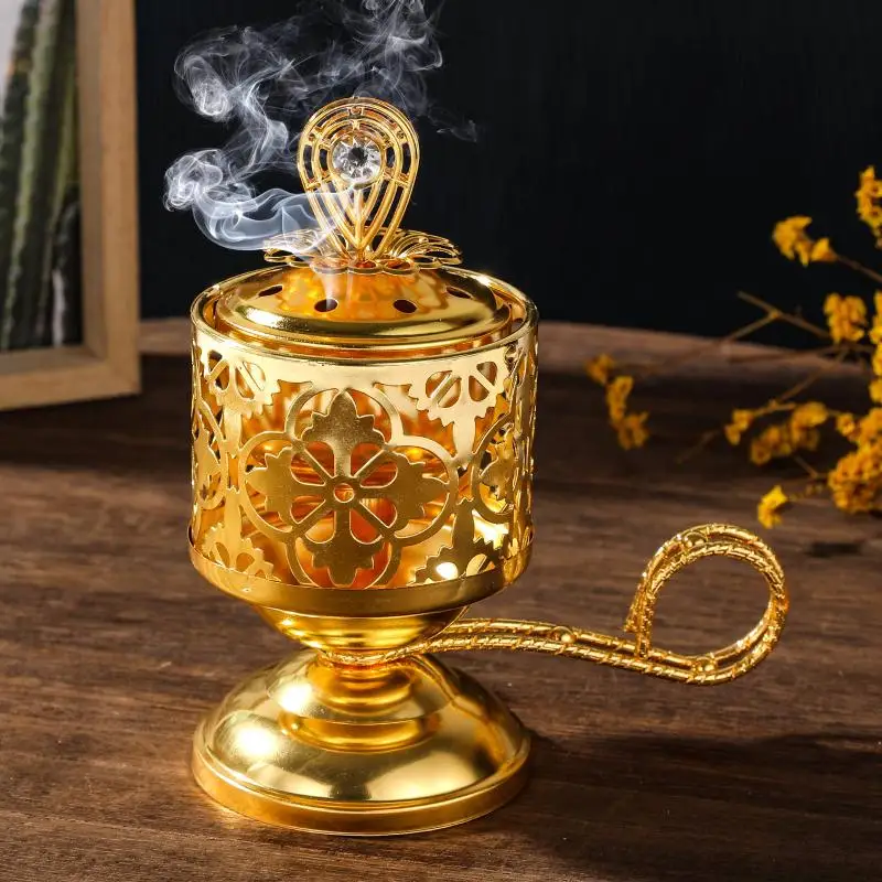【Schön】Hohlraum-Räuchergefäße aus Holzkohle, kreativer Räucherkegelhalter aus Eisen für Aromatherapie, orientalisch-arabischer Weihrauch