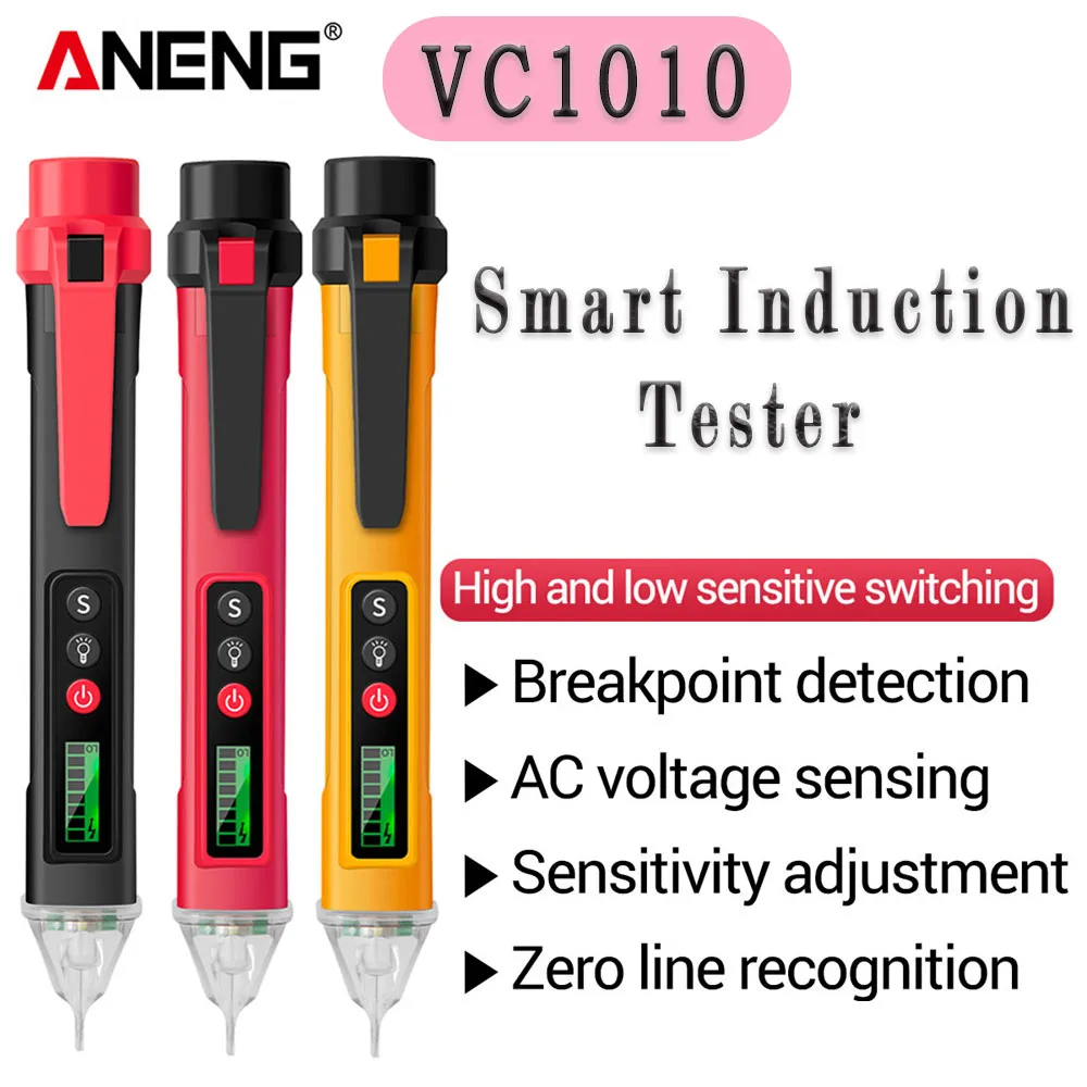 ANENG VC1010 Smart Digital Induction Pencil Tester 12-1000V Volt corrente AC/DC corrente sensore elettrico strumenti penna di prova