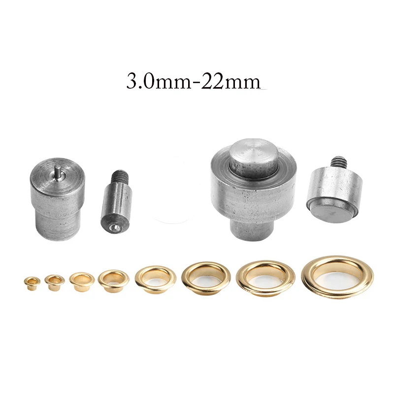 2.0-20mm Metal Punch Hole Eyelet Grommet Dies for Hand Punch Press Tools Mold for Cloth Leathercraft Curtain Sewing Accessorie