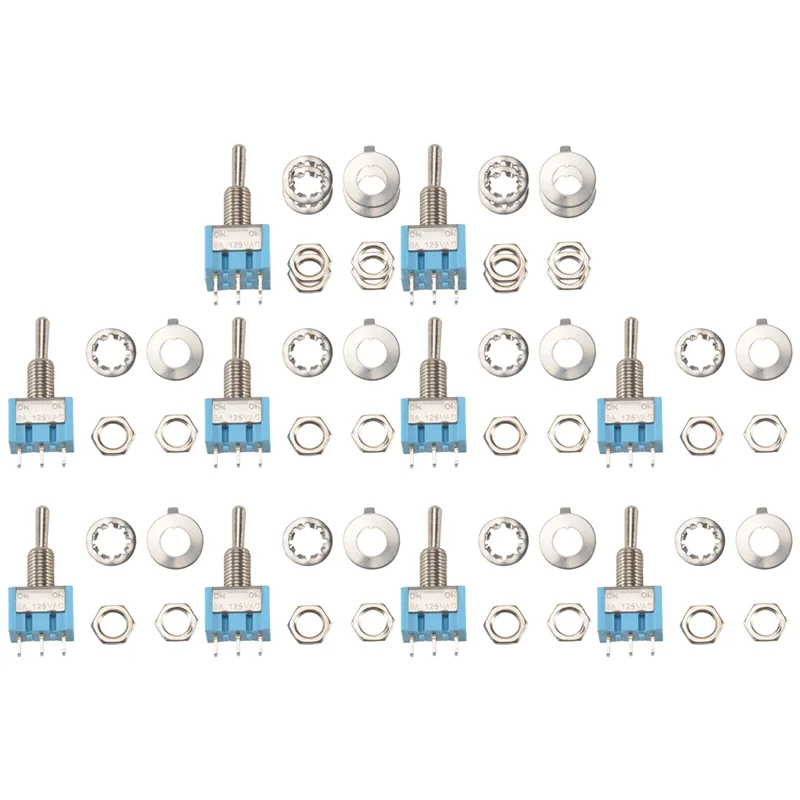 10Pcs Spdt Mini Tog… - image