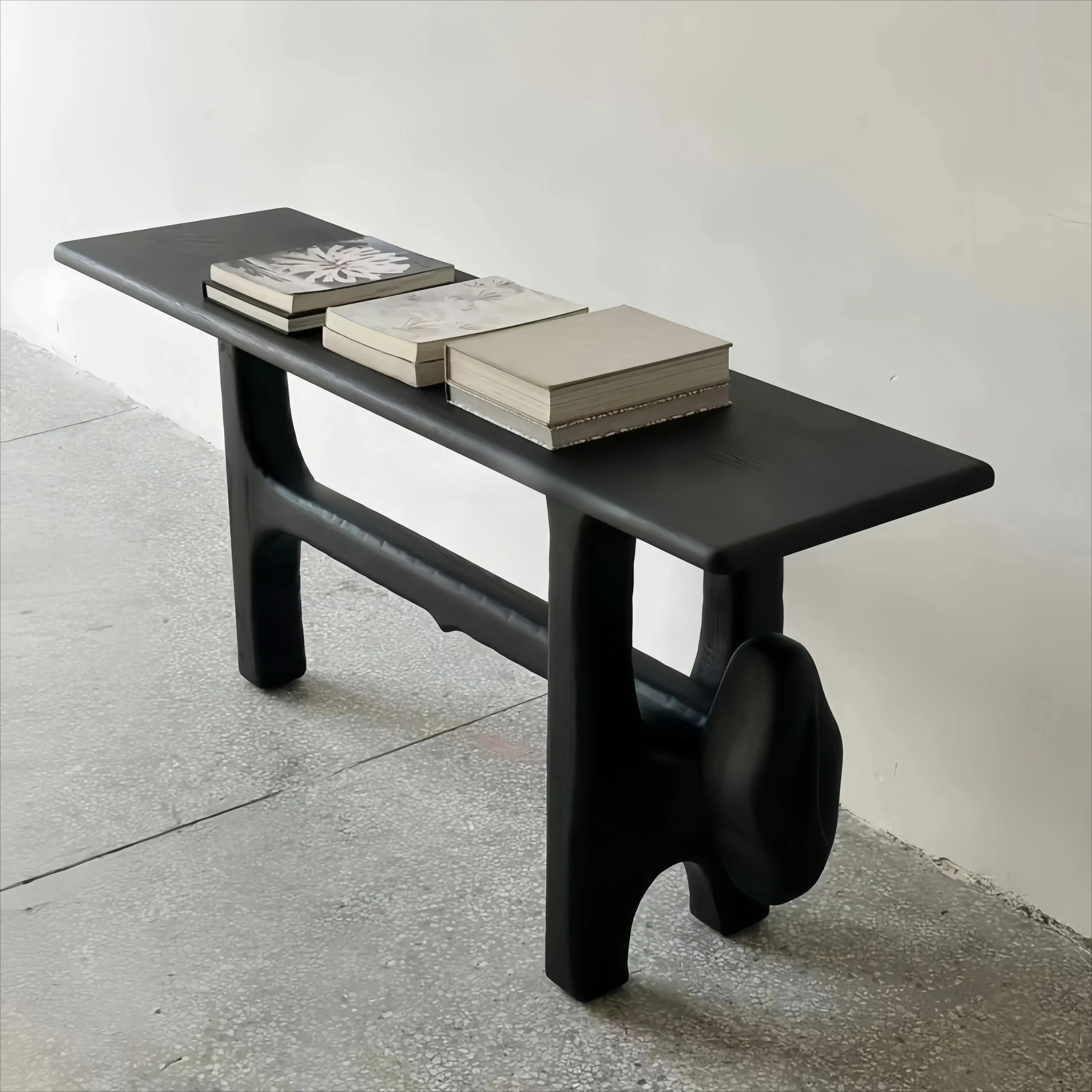 

Medieval solid wood entrance table Light luxury household entrance hall table Hand painted entrance table