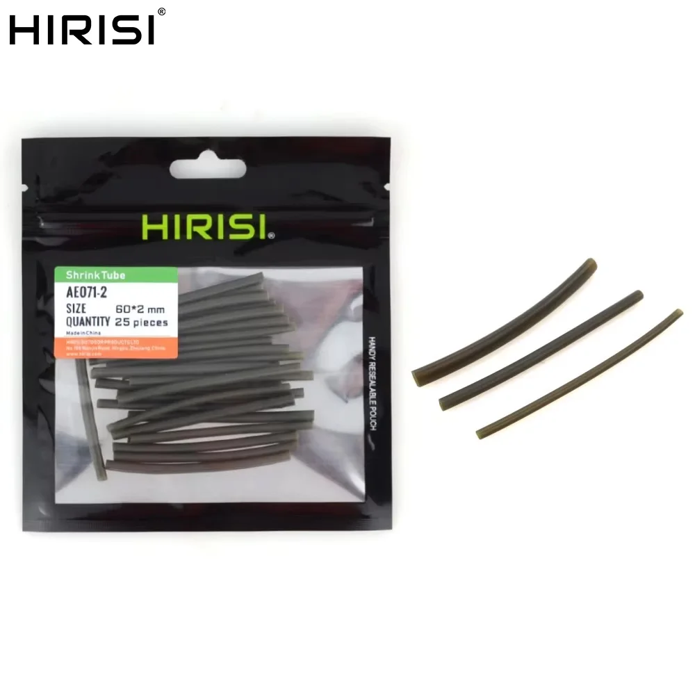 

Hirisi 25pieces Carp Fishing Rigs Shrink Tube Heating Shrink Tube Size 1mm 2mm 3mm High Quality Fish Accessories AE071