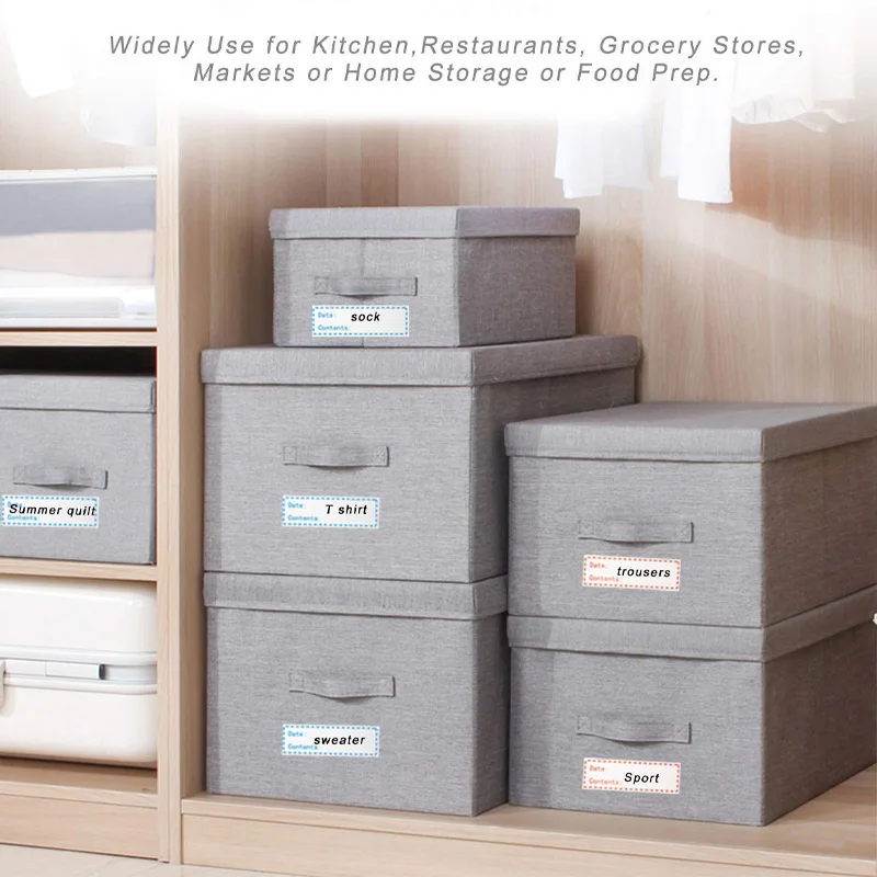 Kitchen Date Roll Paper Label Waterproof Food Storage Stickers Removable Storage Sticker Freezer Labels