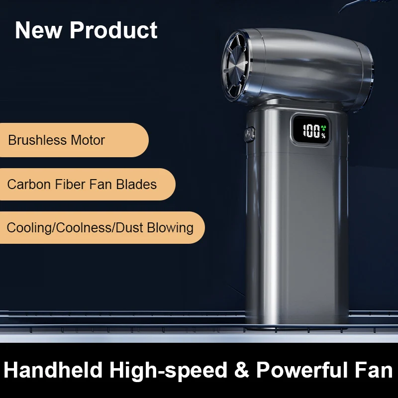 1PCHot selling handheld high-speed turbo dust blowing mini portable USB violent turbo fan outdoor dust blowing desktop small fan