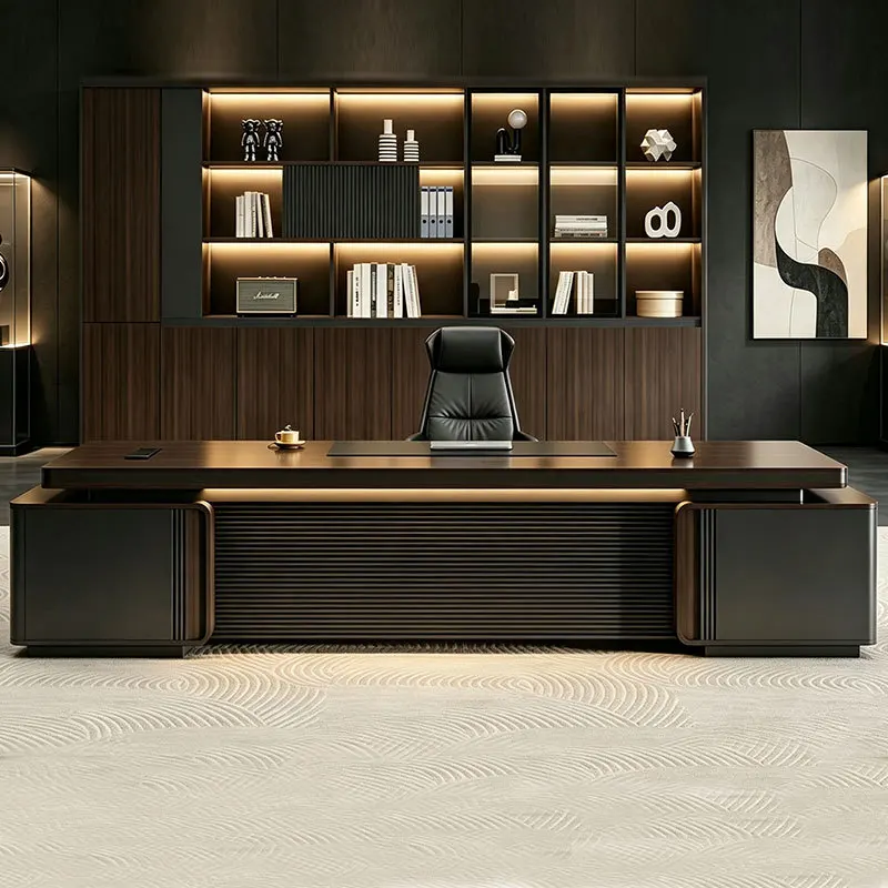 HYS boss desk simple modern manager desk office furniture large desk light luxury senior sense supervisor leadership