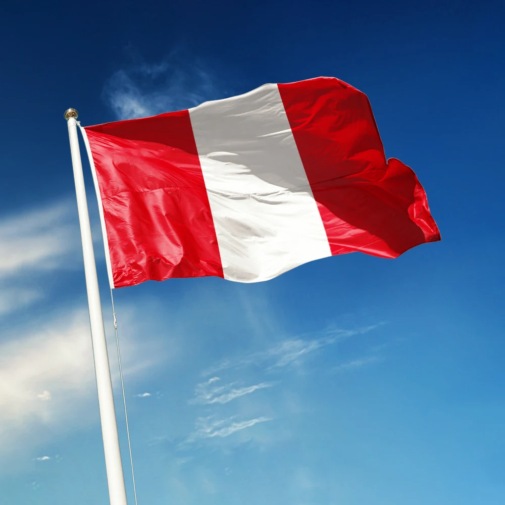 3x5 Ft Peru Perú Flag Vivid Color and Fade proof flags Polyester with Brass Grommets 3 X 5 Ft