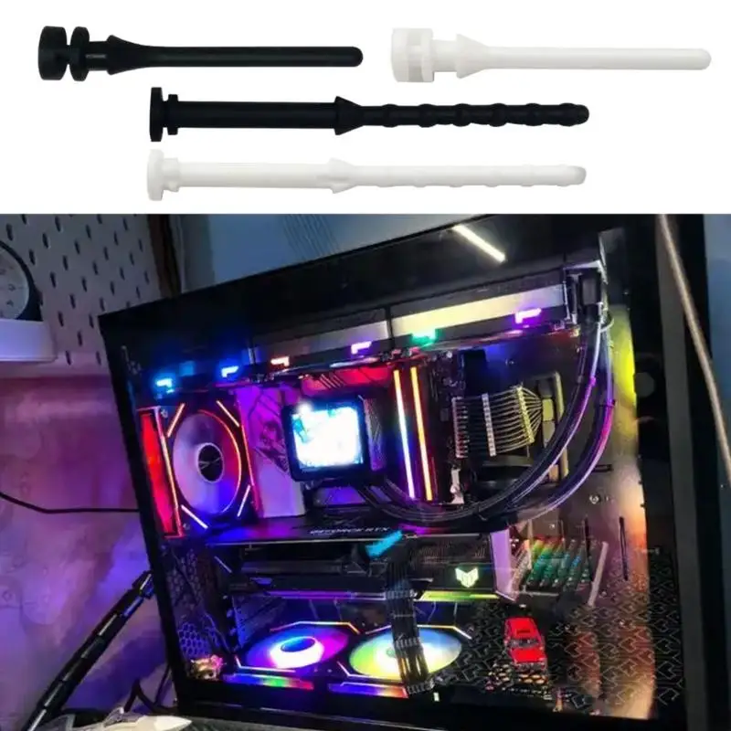 652F 16pc Shock Absorbing Rubber Rivets Computer Fan Silicone Inserts Noise Reduction