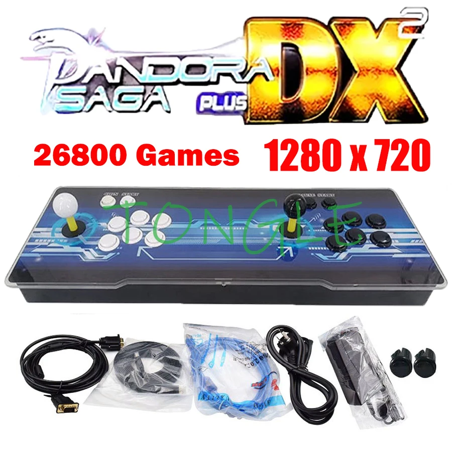 Аркада Pandora SAGA Plus DX, Семейная игровая консоль, Многопользовательский джойстик, 26800 в 1, 6 кнопок, Spport Pause, Экономия функций