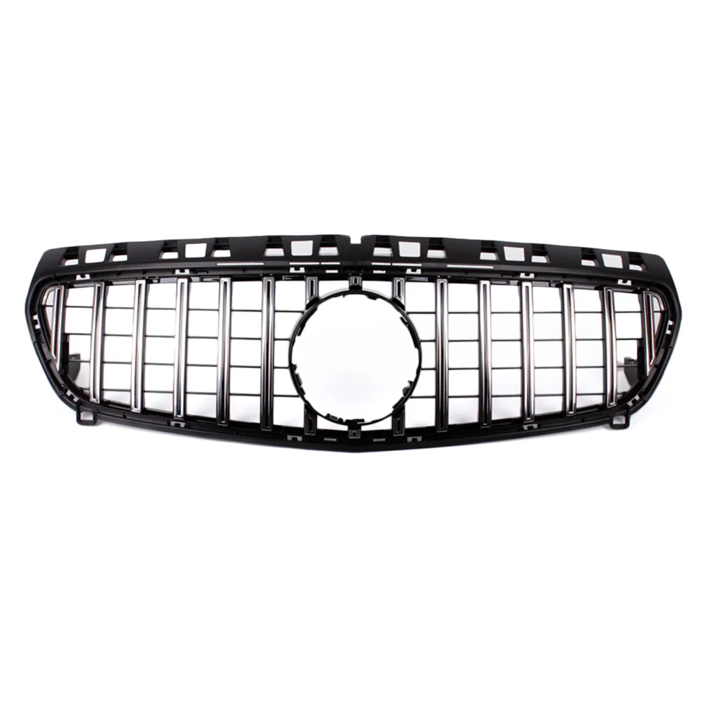 Car GTR Style Front Grille Girll For Mercedes Benz A Class W176 A200 A250 2013 2014 2015 Silver ABS Plastic  A45  Look