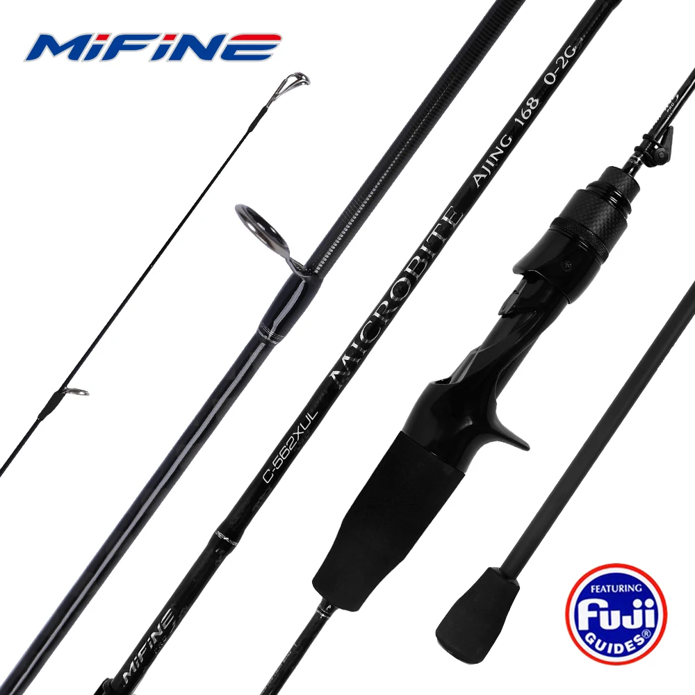 Caña de pescar MIFINE MICROBITE Ajing – Anillo Fuji acción rápida