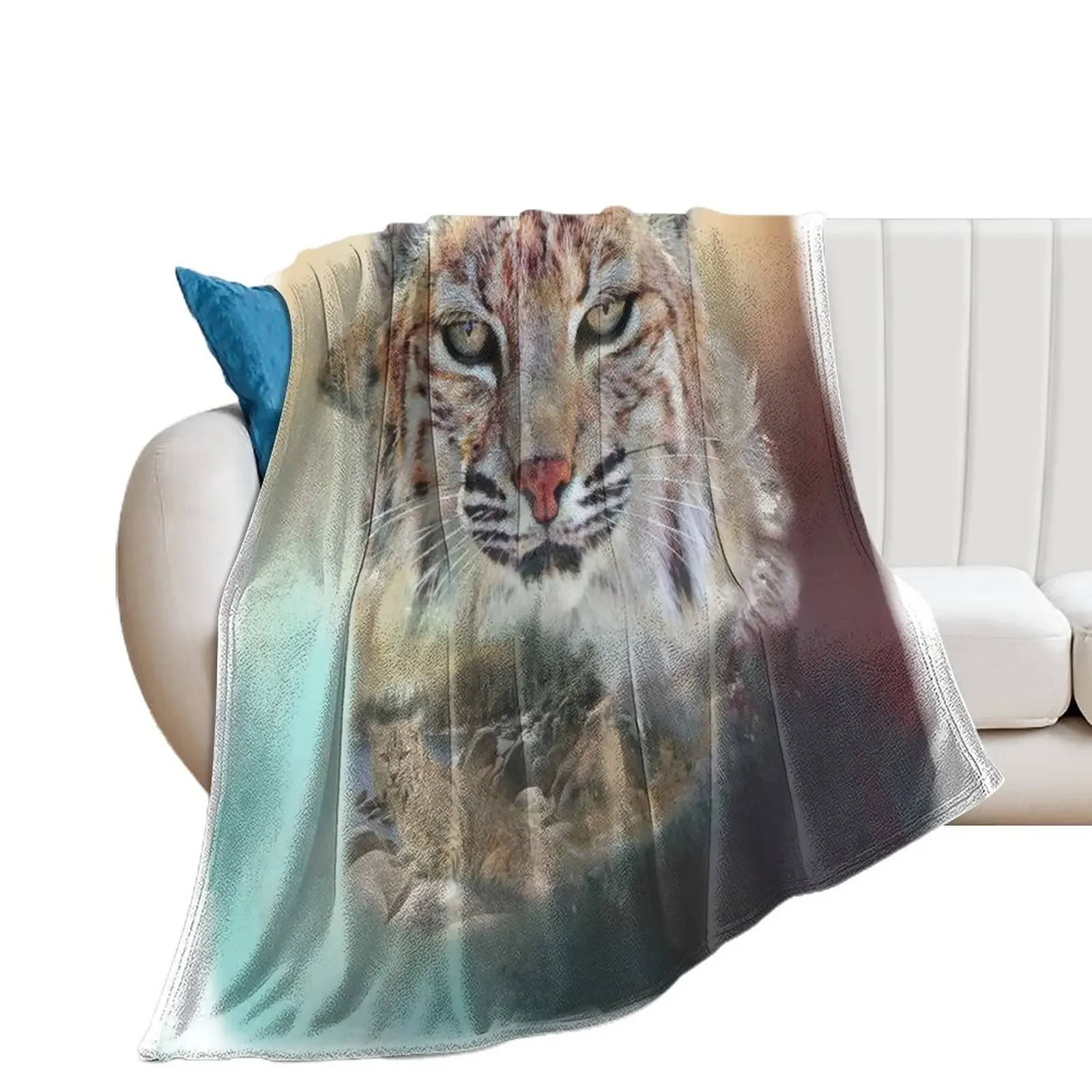 Bobcat Throw Blanket anime blankets and throws Fashion Sofas Blankets For Sofas Blankets