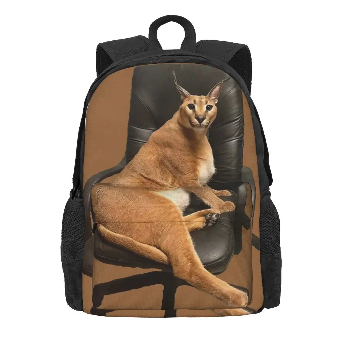 

Big Floppa Animal Cat Backpacks Boys Girls Bookbag Students School Bags Cartoon Kids Rucksack Shoulder Bag Large Capacity