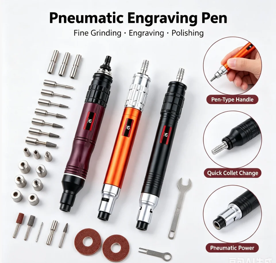 Pneumatic Wind Grinder Min Polisher Grinding Machine High Speed Air Micro Die Grinder Pencil Air Engraving tools
