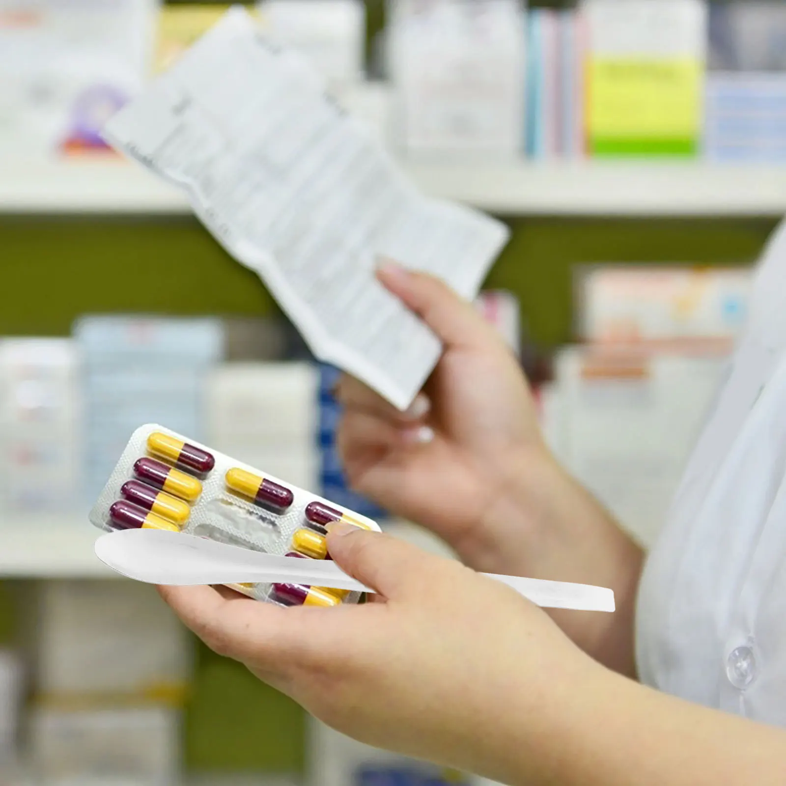 

12 Pcs Spoons Measure Lab Scoop Measuring Tools Flat Laboratory Sampling Esting