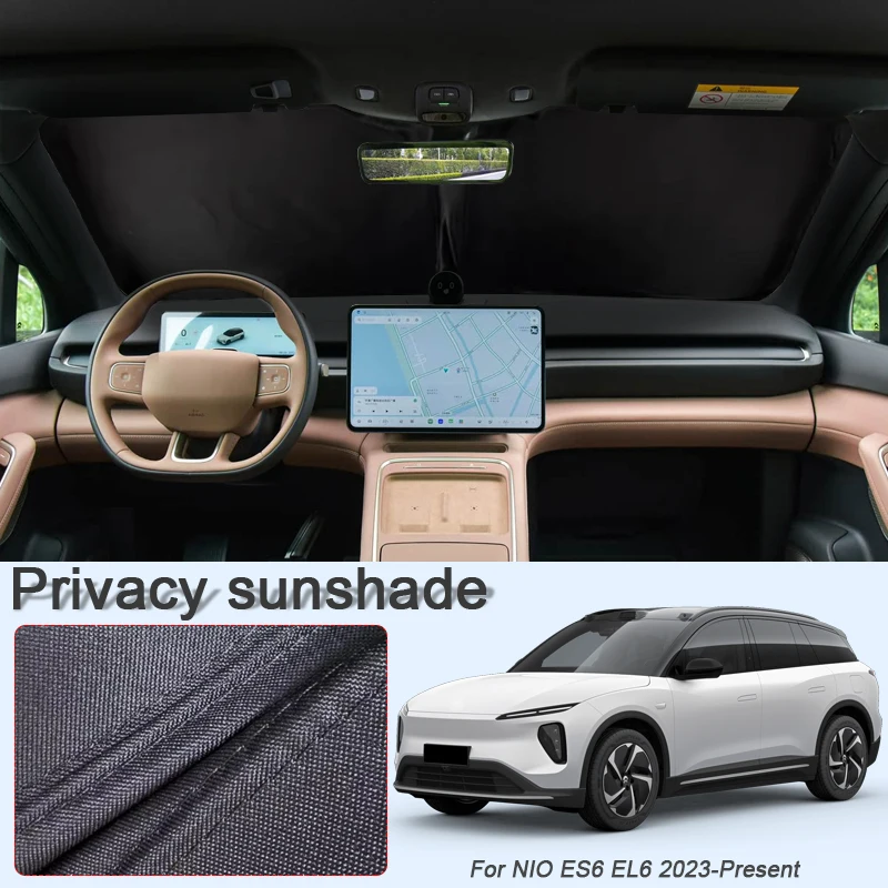 

Car Black Window Privacy Sunshade For NIO ES6 EL6 2023-Present Auto Anti-UV Heat Insulation Protect Cover Interior Accessory
