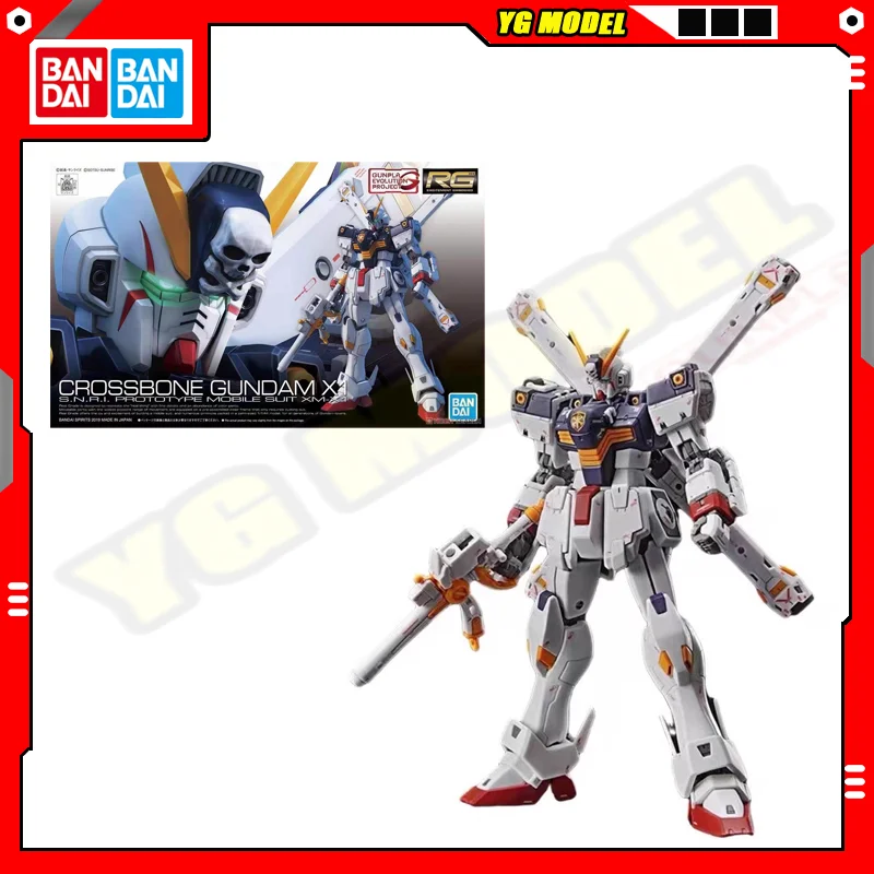 

Bandai Genuine CROSSBONE GUNDAM X RG1/144 Action Figure Robot Periphery Collectible Assembly Model Toy Ornaments Gift Children