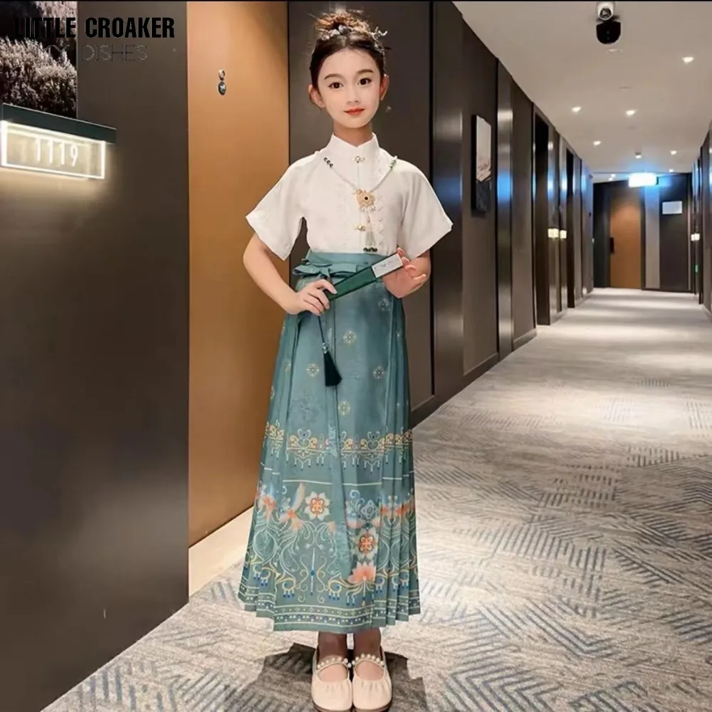 Trung Quốc Bé Gái Hanfu Đầm Đáng Yêu Trẻ Em Chụp Ảnh Giáng Sinh Vintage Trẻ Em Cổ Đại Công Chúa Chụp Ảnh Cosplay Quần Áo