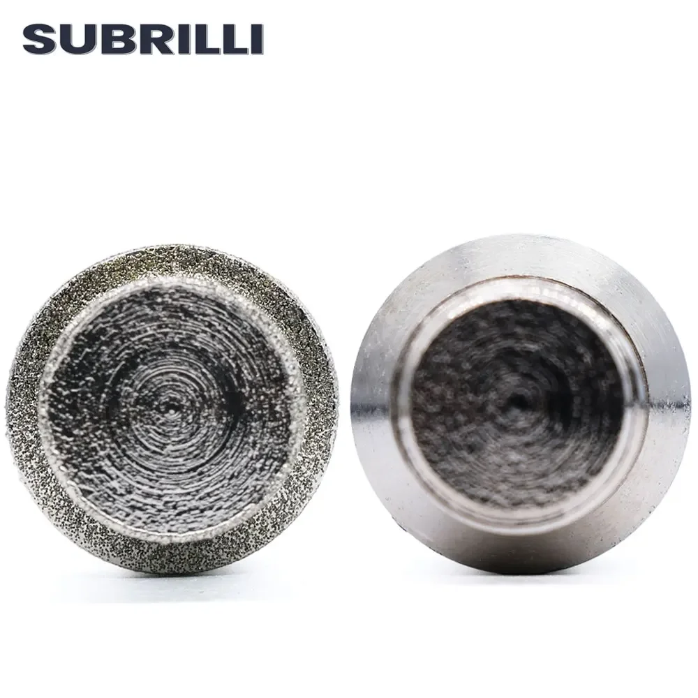 SUBRILLI Electroplated Diamond Finger Router Bit Cnc Milling Cutter For Stone Glass Hole Drilling Edge Grinding 1/2 Gas Thread