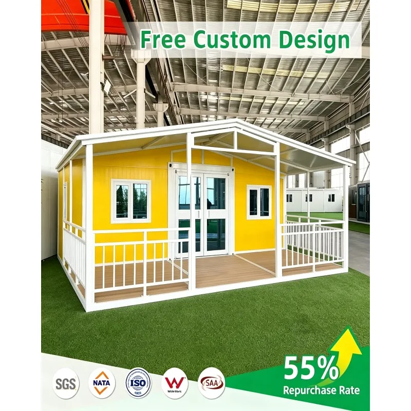 Premium Grade Dual Wing Foldable Expandable Container House Modular Elegant Residence Steel Structure Family Rest House