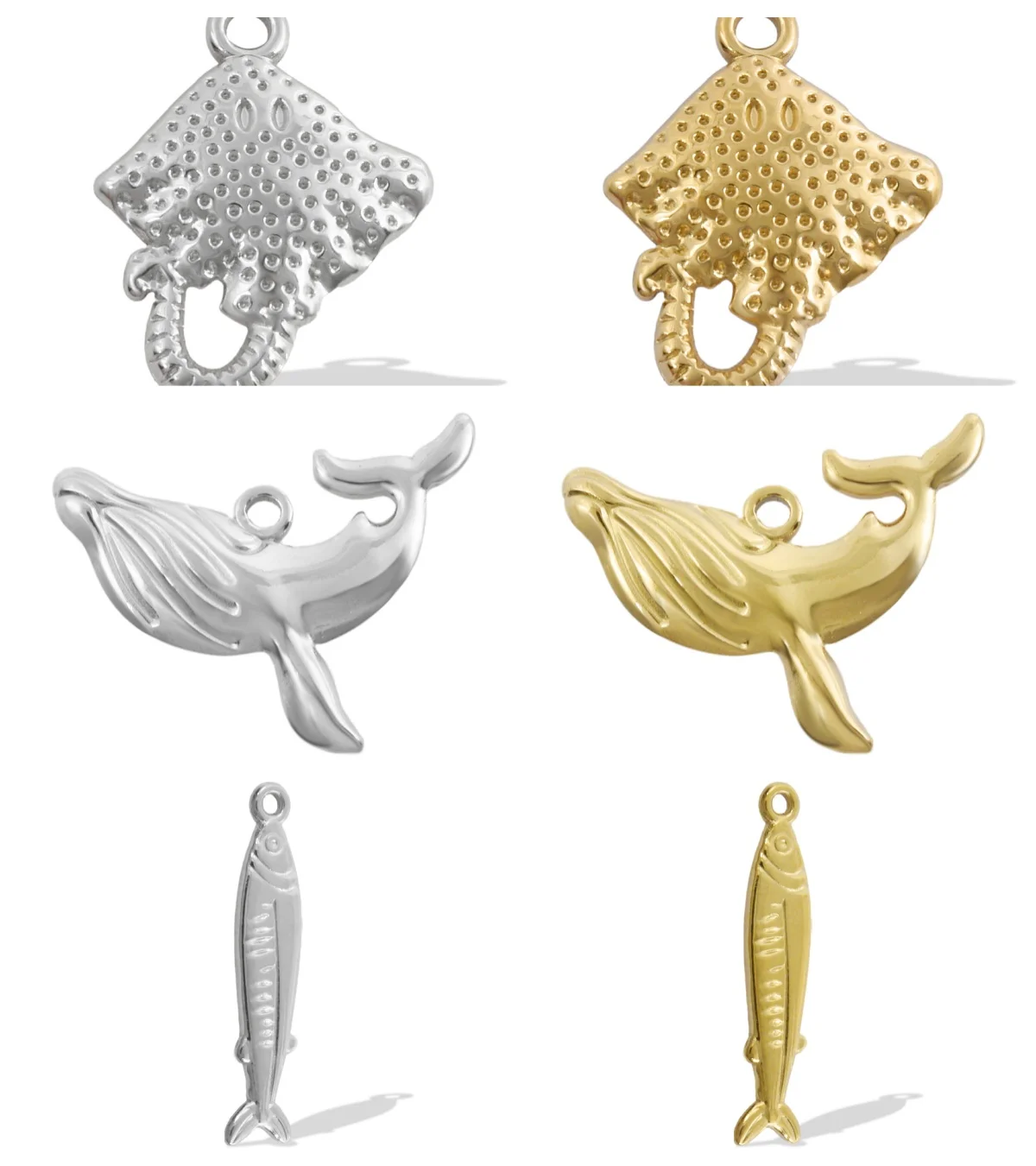 4Pcs Edelstahl Unregelmäßige Fisch Form Anhänger Für DIY Mode Charme Schmuck Machen Ohrringe Halskette Zubehör Erkenntnisse