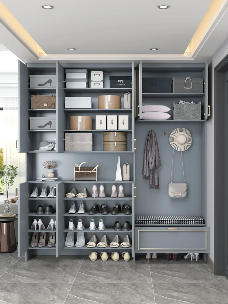 Modern Simple Hall Cabinet, Shoe Cabinet At The Door, Household Balcony Cabinet, Waterproof and Sunscreen Storage Cabinet