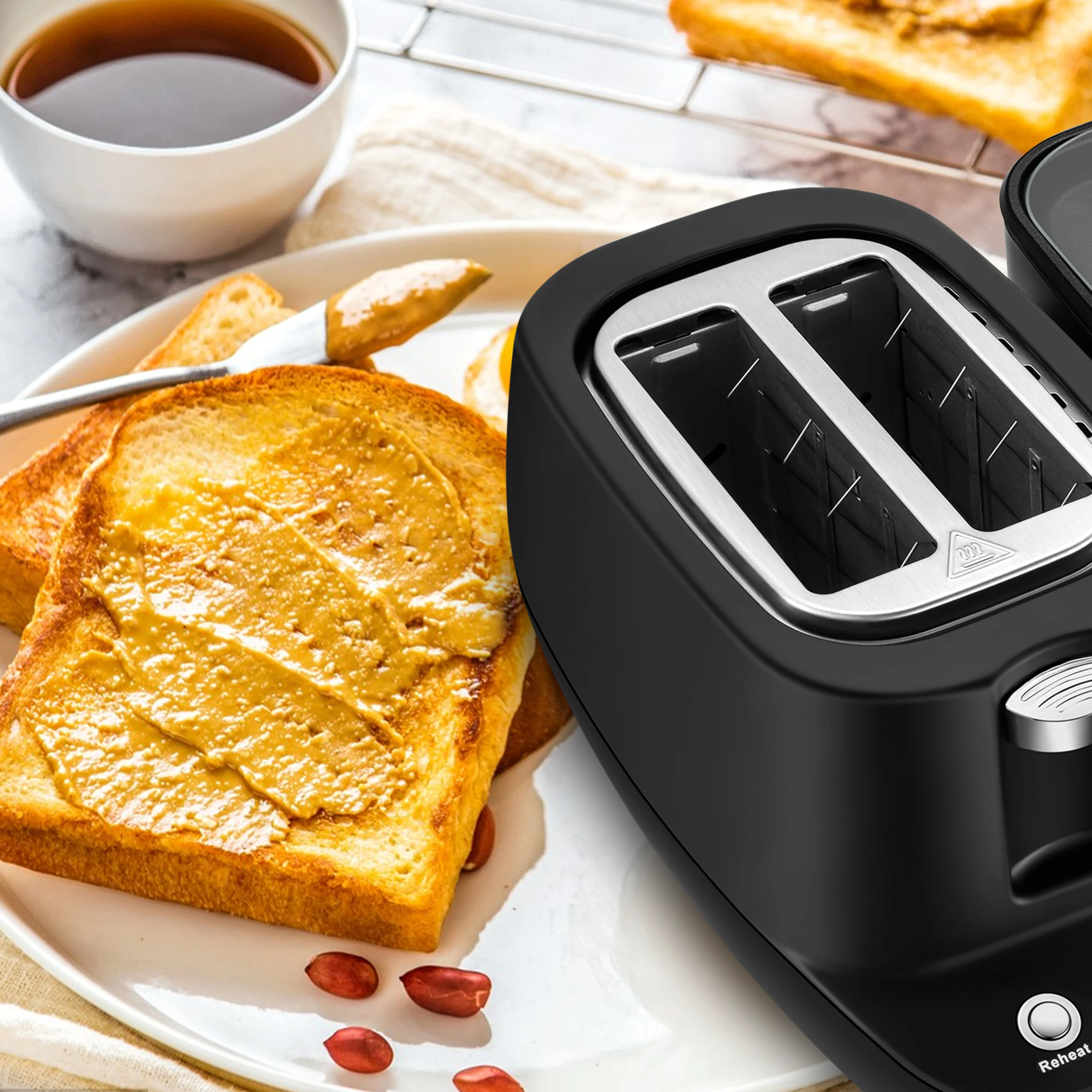 Electric Oven 3 In 1 Breakfast Making Machine Multifunction Drip Coffee Maker Household Bread Pizza Frying Pan Toaster Sonifer