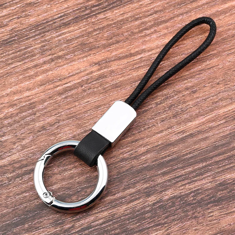 Genuine Leather Keychains Simple Lanyard Keyring Men Women Car Key Holder Key Cover Auto Keyring Accessories Gifts