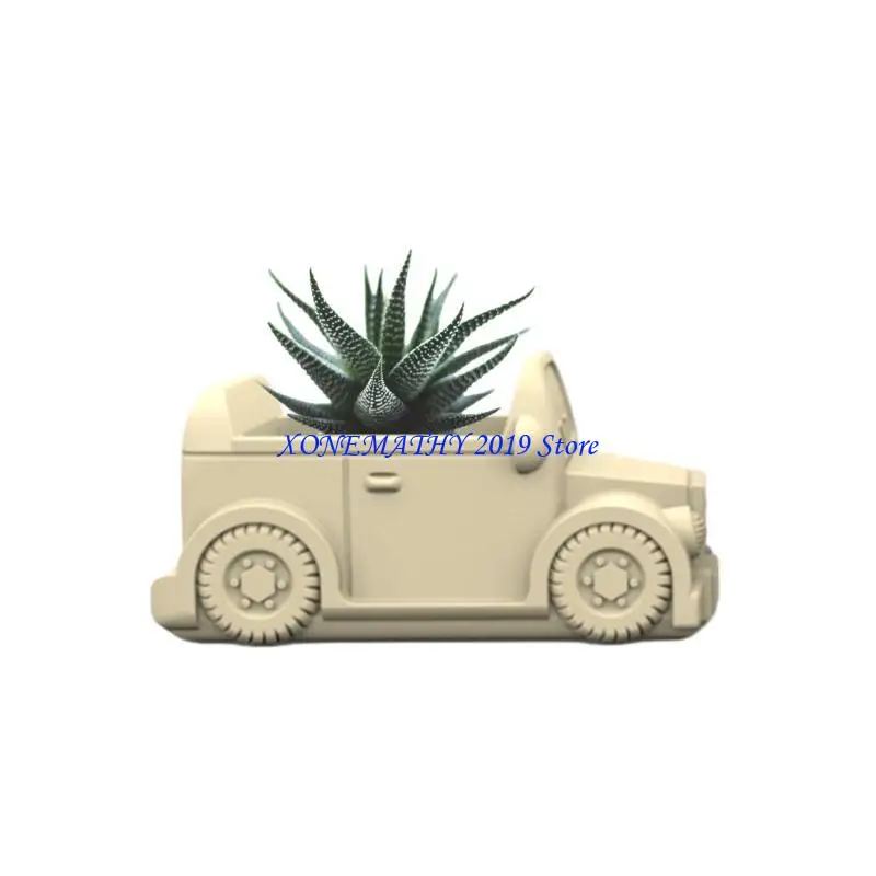 

F42F Motorcar Flowerpot Storage Mold Trinket Holder Tool DIY Home Decor Mold