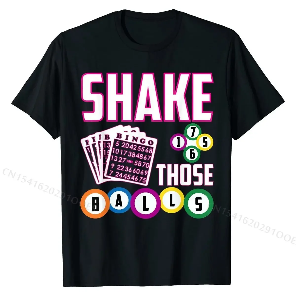 

Shake Those Balls Funny Bingo T-shirt T-Shirt Cool Cotton Men Tops T Shirt Printed Designer Top T-shirts