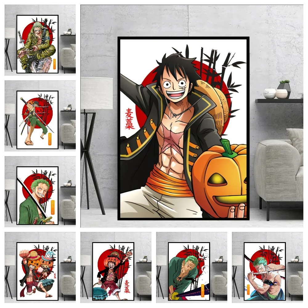 

Japan Anime One Piece Monkey D Luffy HD Picture Canvas Painting Bar Home Art Poster Wall Aesthetic Decoration Wall Painting Gift