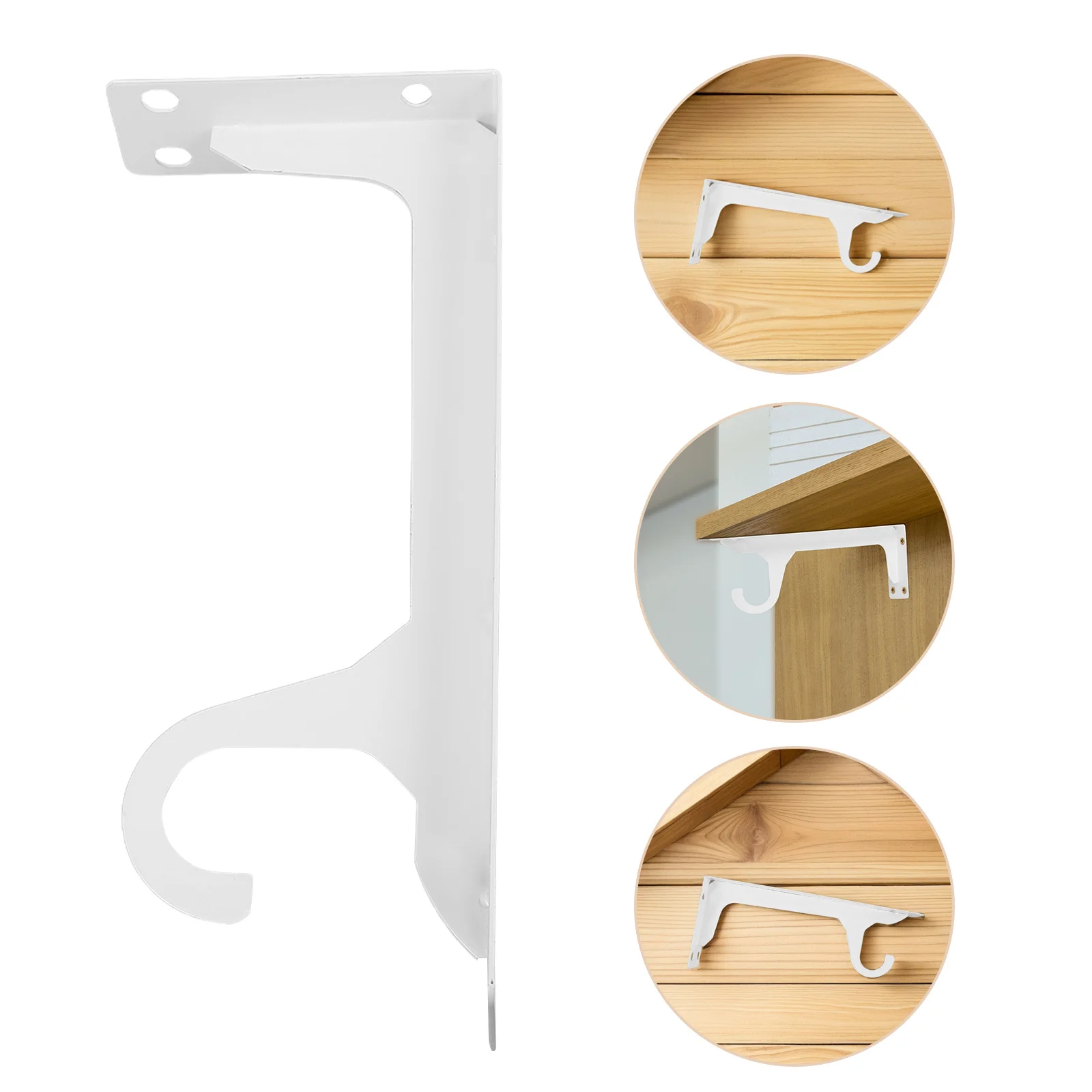 

2Pcs Closet Rod Brackets Wall Mounted Heavy Duty Metal Wardrobe Rail Holders Clothes Rod Supports for Closet Shelf Organization