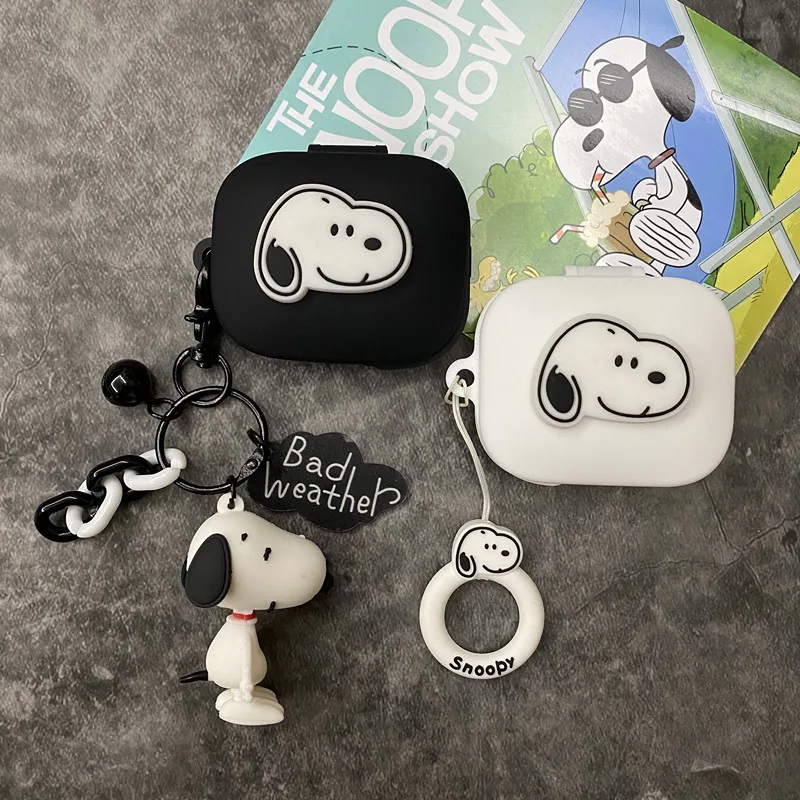 MINISO سنوبي حقيبة سماعة الاذن ل Redmi Buds 5 / 6 سيليكون سماعة لاسلكية تعمل بالبلوتوث سماعات شحن صندوق الغطاء الواقي مع المفاتيح