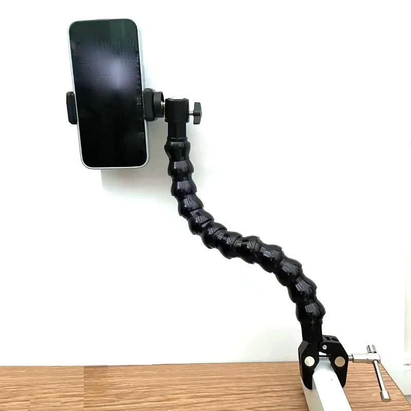 Snake Arm Mobile Phone Holder, Metal Crab Pliers Clip, Round Tube Mobile Phone Clip, Lazy Universal Gimbal Support Clip