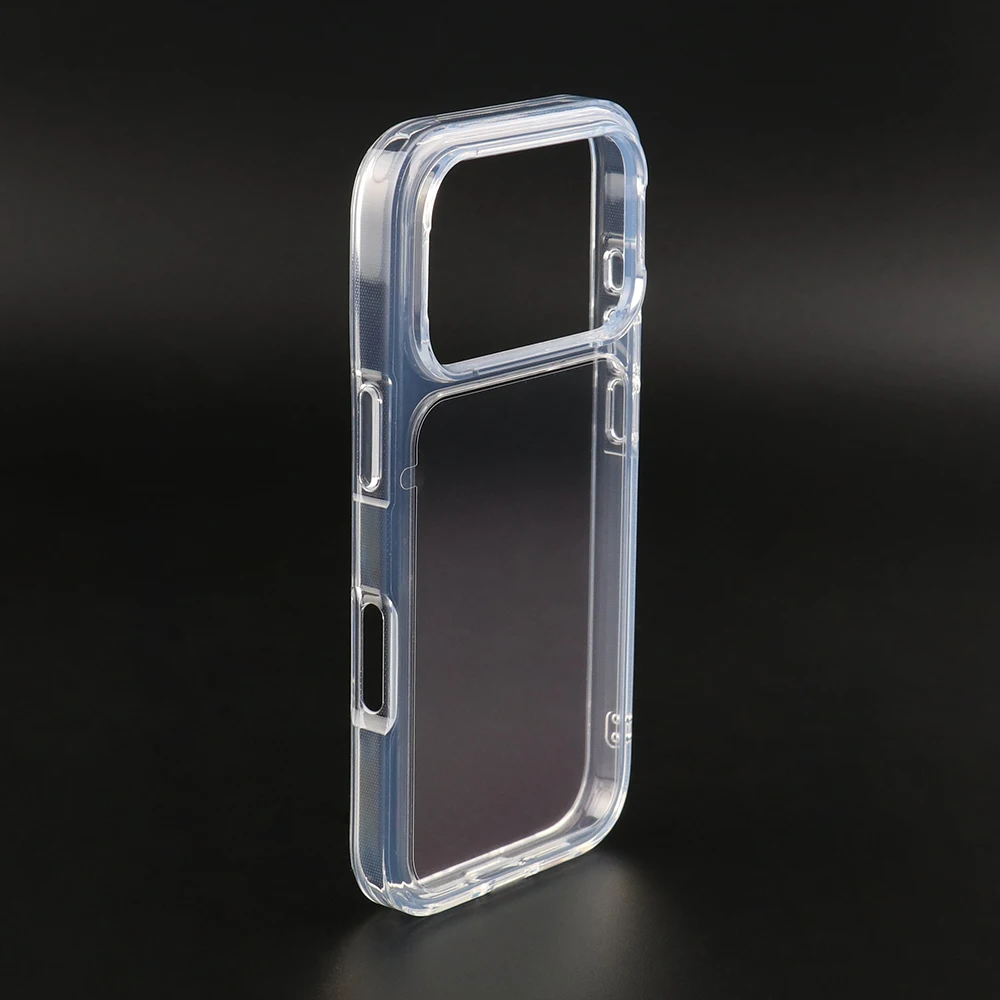 UGOjP For iPhone 18 Pro Max Clear Case 17 Pro Max Transparent PC TPU Shockproof Anti-Drop Protective Phone Cover