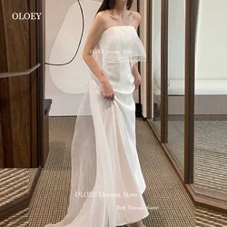 Giyu Simple Mermaid Wedding Dresses Korea Bride Dress Floor Length Photos Shoot Formal Party Dress Plain Stretch Wedding Gown