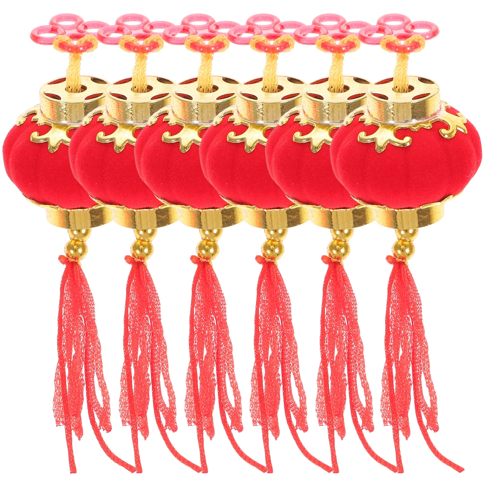 

30Pcs Chinese Decorative Lanterns Red Flocking Lanterns Ideal For Lantern Festivals And Parties