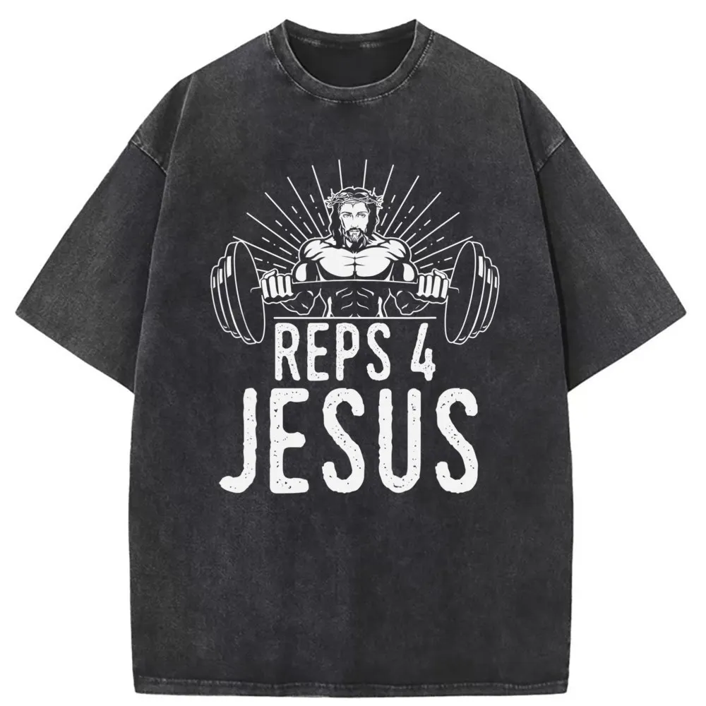 JESUS Tshirt Gift Sweatshirts Ostern Day Tshirt Washed Long Sleeve For Men Classic High Street Sweatshirts 2023 New Tops & Tees