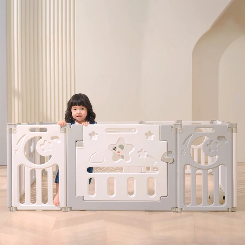 Multiple Size 3-in-1 Super Wide Adjustable Baby Safety Gate and Play Yard Easy Foldable Baby Playpen