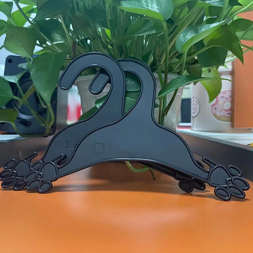 

10Pcs Plastic Pet Clothes Hangers Dog Paw Style Non-Slip Small Hangers for Cat Dog Clothing Drying Storage Rack