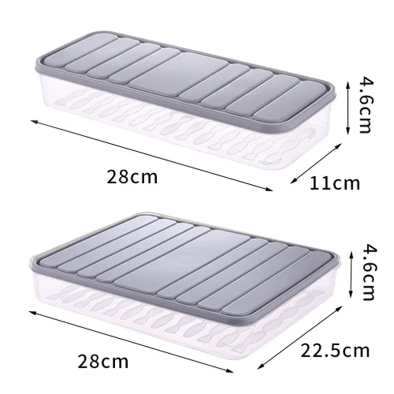 Boîte transparente scellée à une couche avec couvercle carré en plastique, congélateur, boulette, récipient de stockage des aliments, empilable,