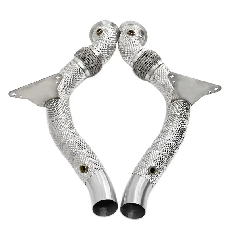 Car Exhaust Pipes Downpipe for 3.9T V8 2015-2020 Free Flow Pipes for Exhaust System