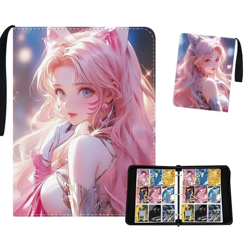 Sailor Moon Card Binder Book Collection Cards Holder Anime Card Album with 50 Inner Pages Zipper Hold Up To 900 Cards Gift