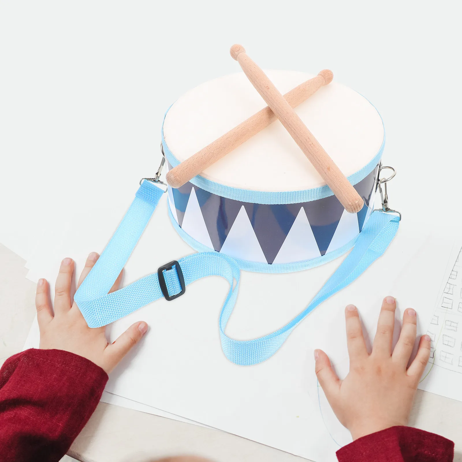 1Set Kids Snare Drum Musical Instrument Educational Percussion Snare Drum Kit for Children Brain Development Music Learning